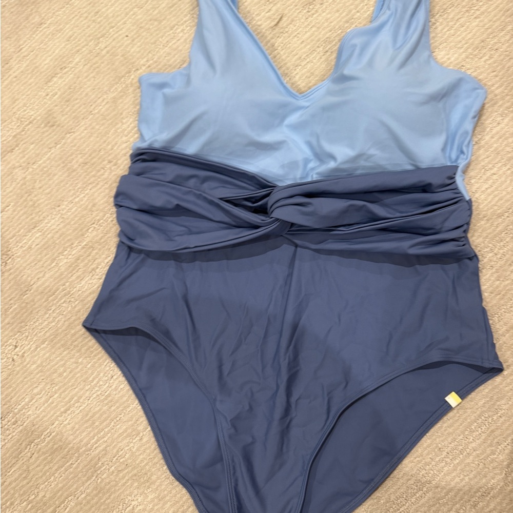 Summersalt One Piece Swimsuit Color Block V-Neck